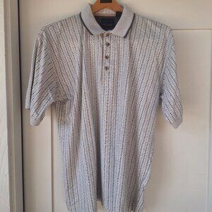 Vintage Greg Norman Men XL Crème Cotton Short Sleeve Golf Polo